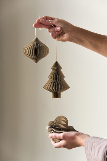 Decorazione per albero di Natale Onion, confezione da 4 - Beige - Scandi Living