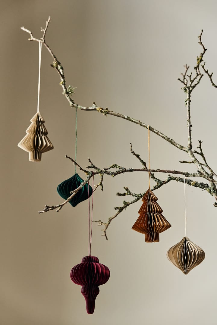 Decorazione per albero di Natale Onion, confezione da 4, Forest green Scandi Living