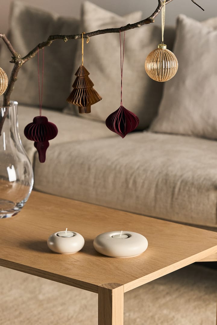 Decorazione per albero di Natale Onion, confezione da 4, Rosso Scandi Living