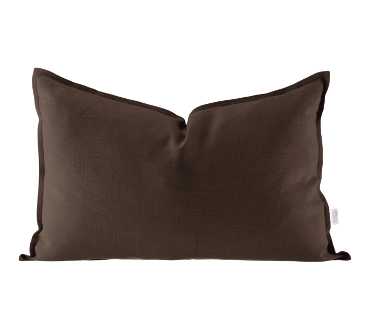 Federa Calm in lino 40x60 cm - Chocolate Brown - Scandi Living