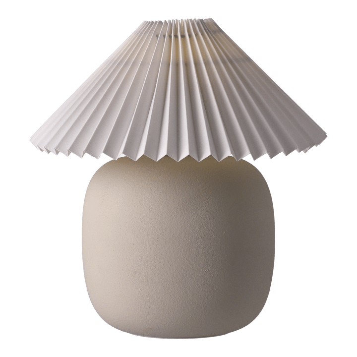 Lampada da tavolo Boulder 29 cm beige-pleated white Scandi Living