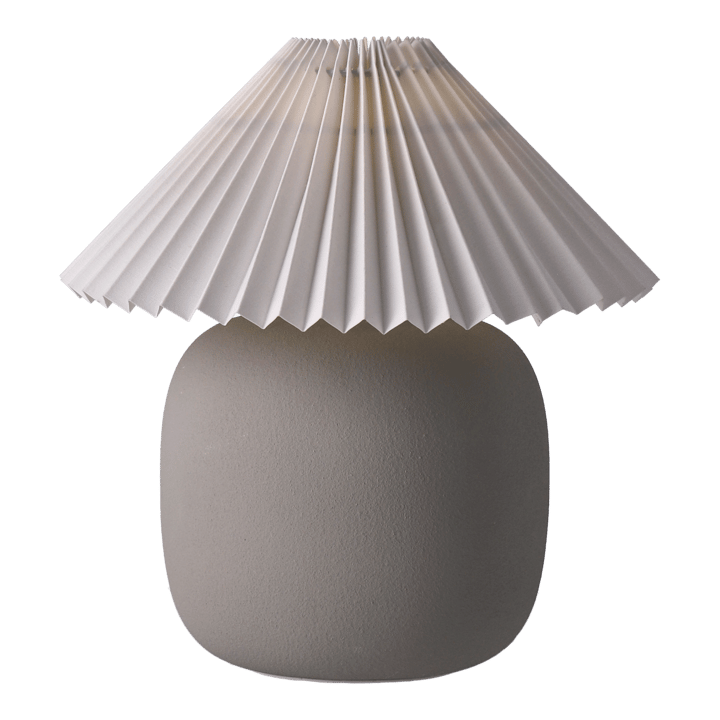 Lampada da tavolo Boulder 29 cm grey-pleated white, Piedistallo per lampada Scandi Living