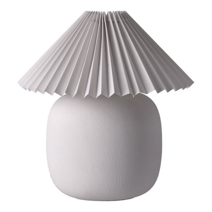 Lampada da tavolo Boulder 29 cm white-pleated white Scandi Living