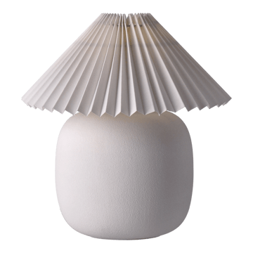 Lampada da tavolo Boulder 29 cm white-pleated white - undefined - Scandi Living