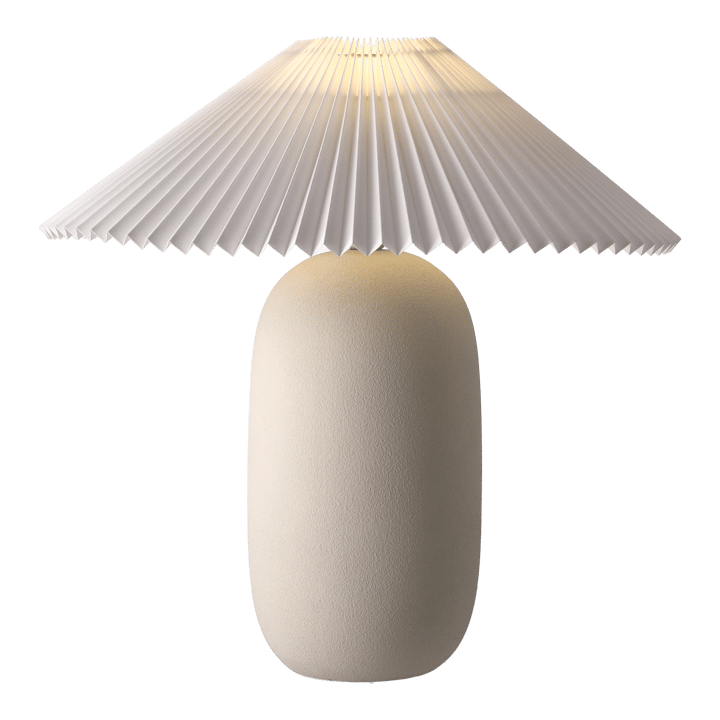 Lampada da tavolo Boulder 48 cm beige-pleated white, Piedistallo per lampada Scandi Living