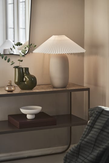 Lampada da tavolo Boulder 48 cm grey-pleated white - Piedistallo per lampada - Scandi Living