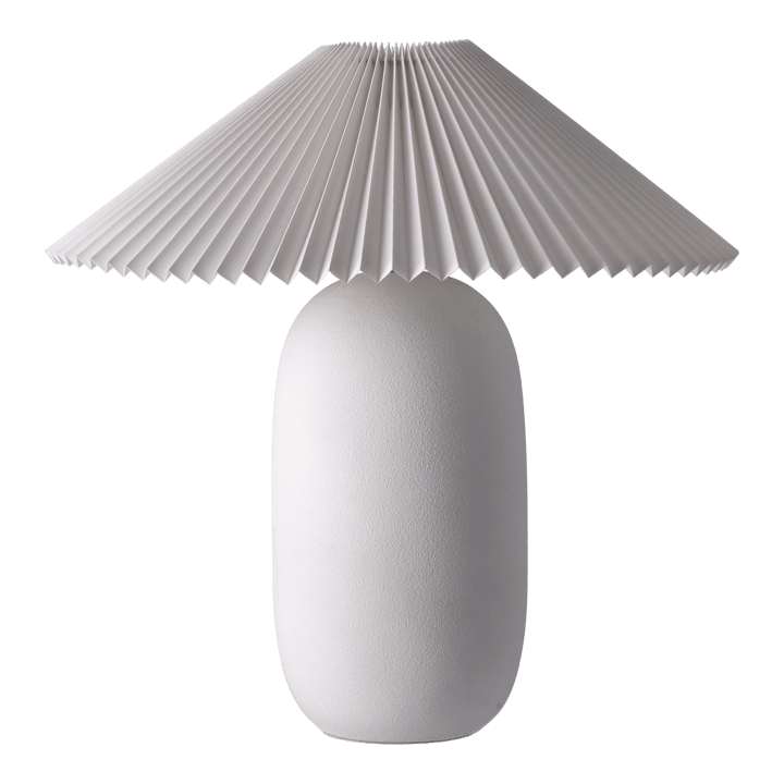 Lampada da tavolo Boulder 48 cm white-pleated white, Piedistallo per lampada Scandi Living