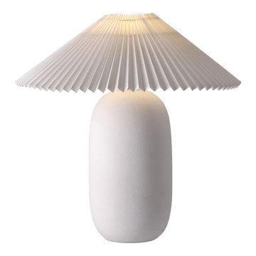 Lampada da tavolo Boulder 48 cm white-pleated white - Piedistallo per lampada - Scandi Living