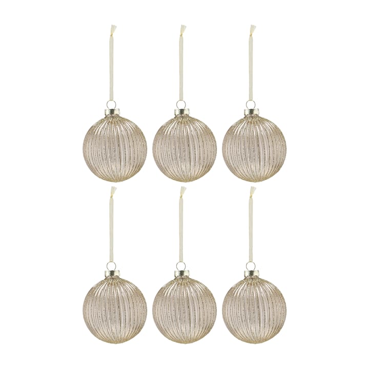 Palline di Natale Holiday baubles, confezione da 6 - Dorato - Scandi Living