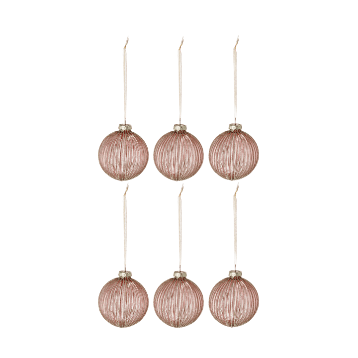 Palline di Natale Holiday baubles, confezione da 6 - Rose gold - Scandi Living