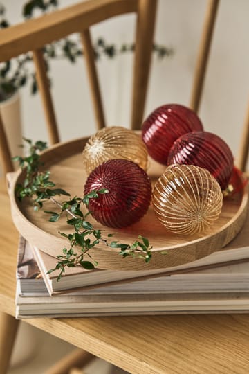 Palline di Natale Holiday baubles, confezione da 6 - Rosso - Scandi Living