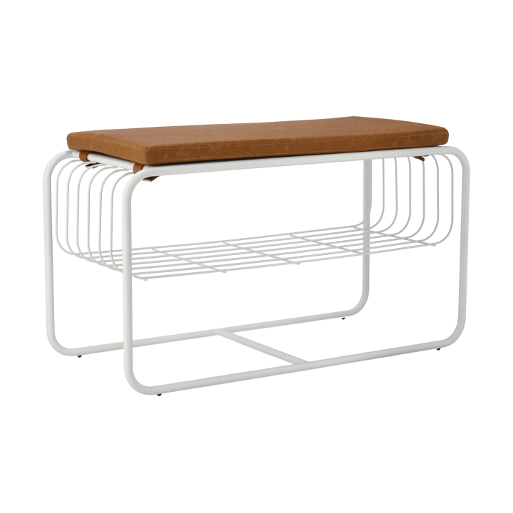 Panca/scaffale per scarpe Nod 80x36c42 cm - Bianco - Scandi Living