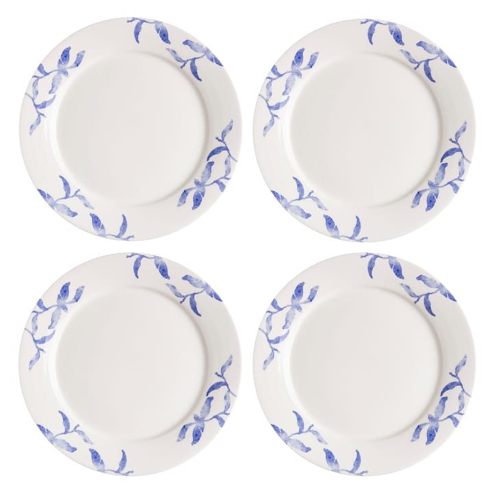 Piatto Havspil 28 cm confezione da 4 - blu-bianco - Scandi Living