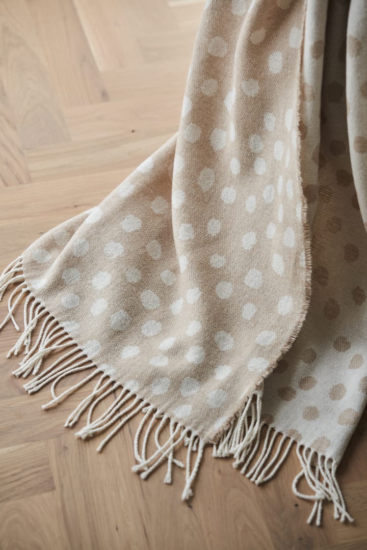 Plaid in cotone Droplets 130x185 cm, Beige Scandi Living