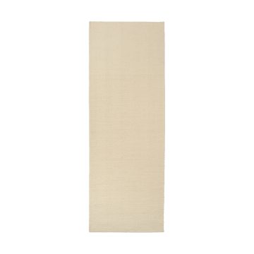 Tappeto in lana Furrow bianco naturale - 80x240 cm - Scandi Living