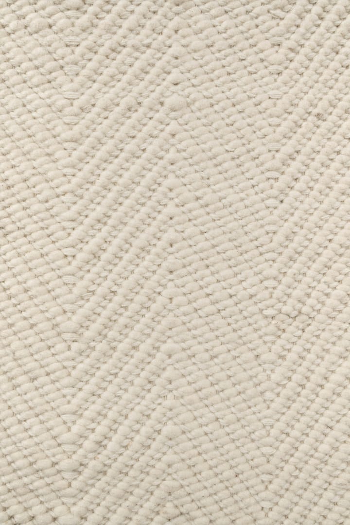 Tappeto in lana Furrow bianco naturale, 80x240 cm Scandi Living