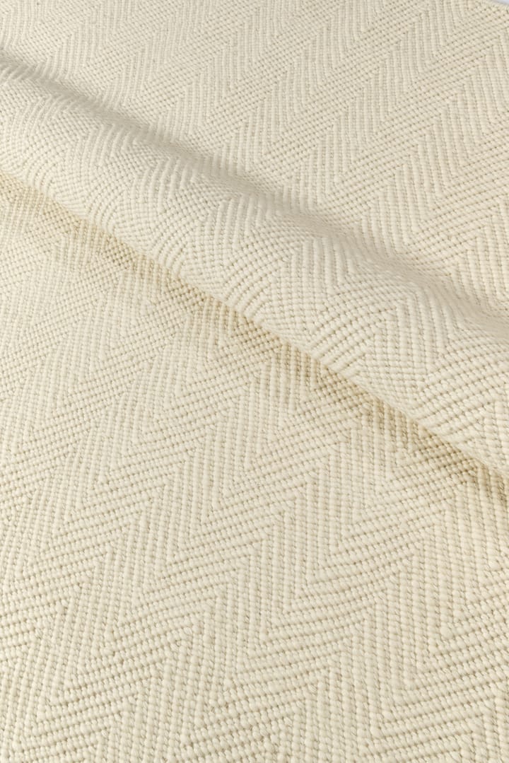 Tappeto in lana Furrow bianco naturale, 80x240 cm Scandi Living