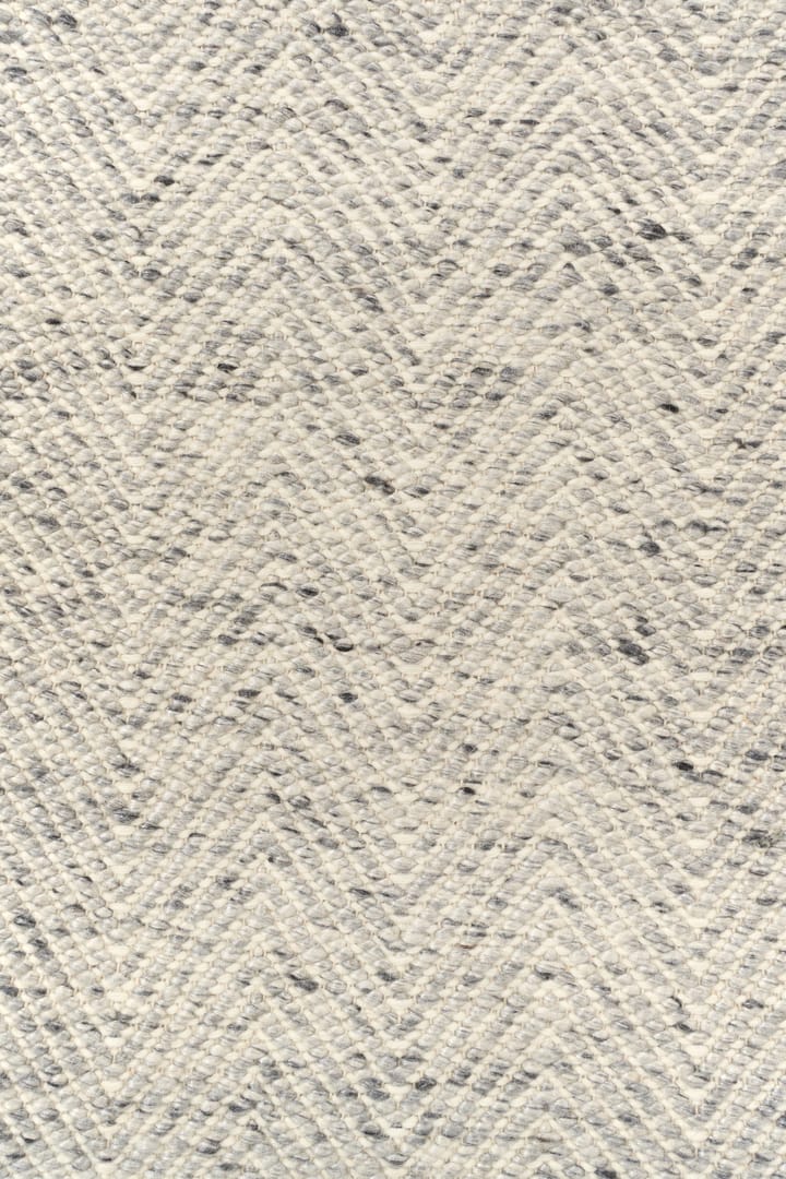 Tappeto in lana Furrow bianco naturale/grigio, 170x240 cm Scandi Living