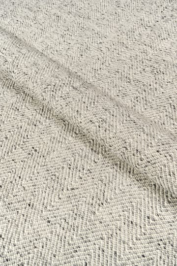 Tappeto in lana Furrow bianco naturale/grigio - 170x240 cm - Scandi Living