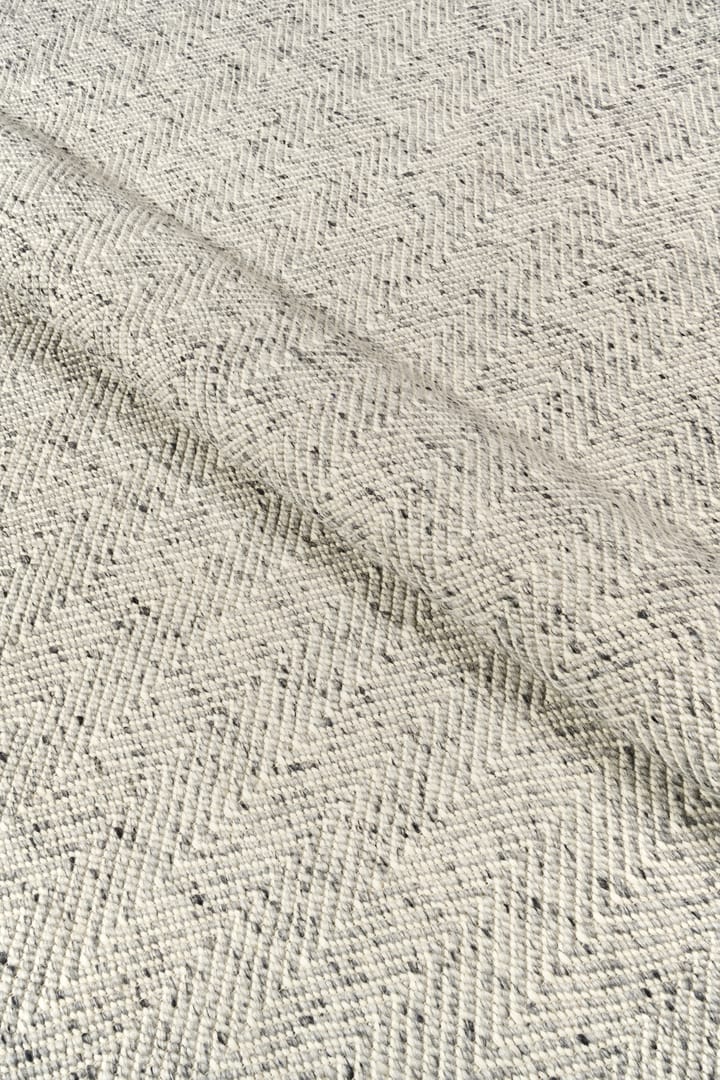 Tappeto in lana Furrow bianco naturale/grigio, 170x240 cm Scandi Living