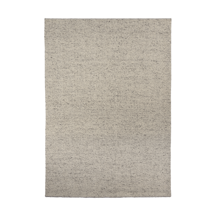 Tappeto in lana Furrow bianco naturale/grigio - 200x300 cm - Scandi Living