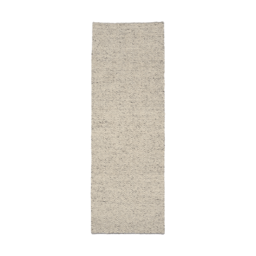 Tappeto in lana Furrow bianco naturale/grigio - 80x240 cm - Scandi Living