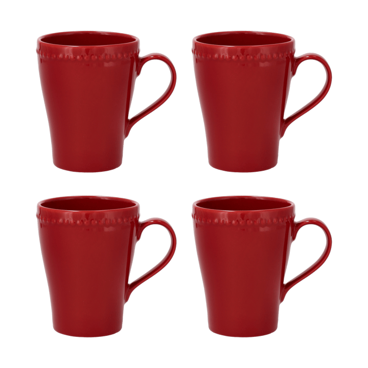 Tazza Dots 35 cl confezione da 4 - Rosso - Scandi Living