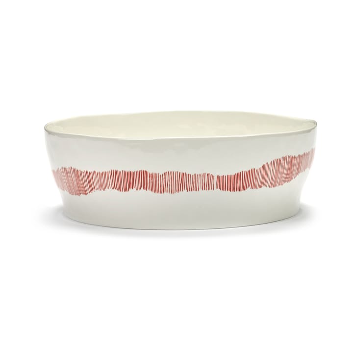 Insalatiera Ottolenghi Feast Ø27,5 cm - White stripes-red - Serax