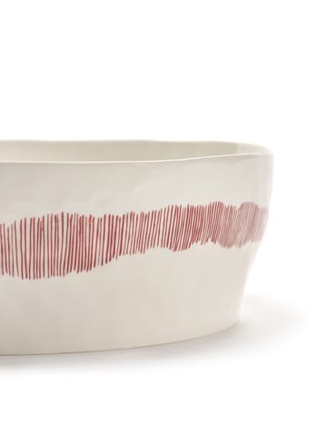 Insalatiera Ottolenghi Feast Ø27,5 cm - White stripes-red - Serax