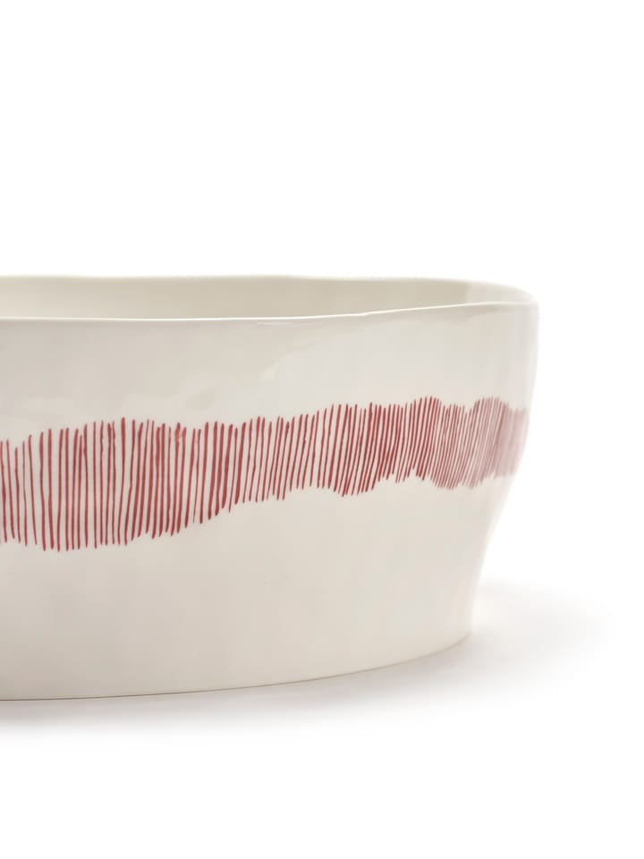 Insalatiera Ottolenghi Feast Ø27,5 cm - White stripes-red - Serax