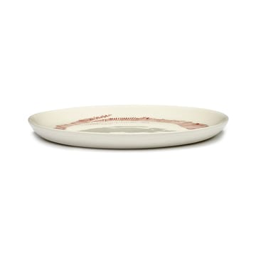 Piatto Ottolenghi Feast M Ø22,5 cm confezione da 2 - White stripes-red - Serax