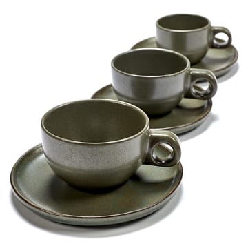 Tazza cappuccino Surface con piattino 23 cl - camogreen - Serax