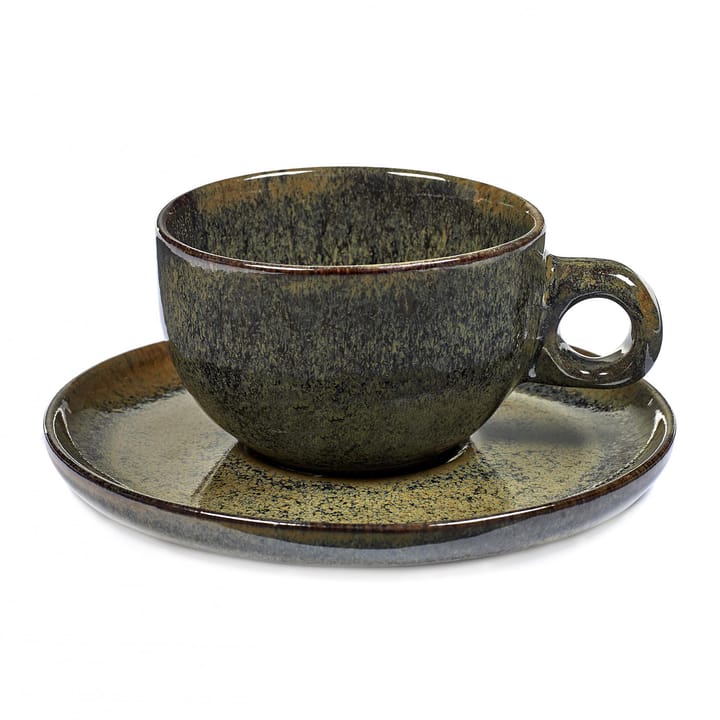 Tazza cappuccino Surface con piattino 23 cl - indi grey - Serax