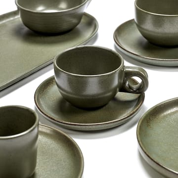 Tazza da caffè Surface con piattino 13 cl - camogreen - Serax