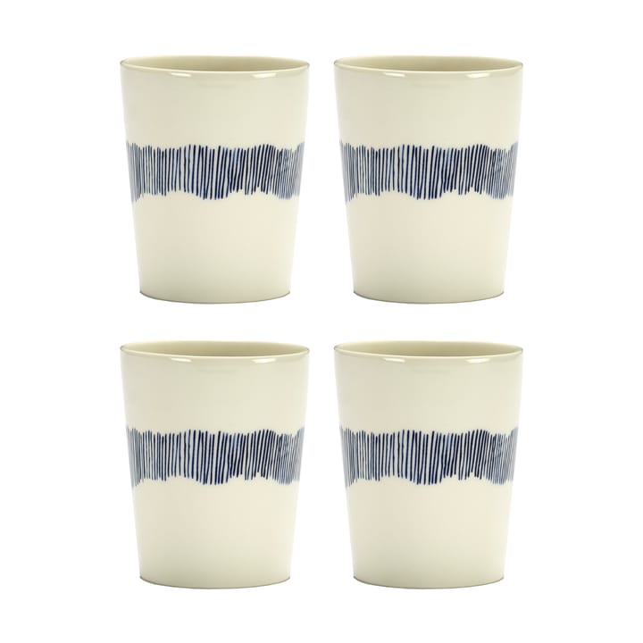 Tazza da tè Ottolenghi Feast 33 cl confezione da 4 - White stripes-blue - Serax