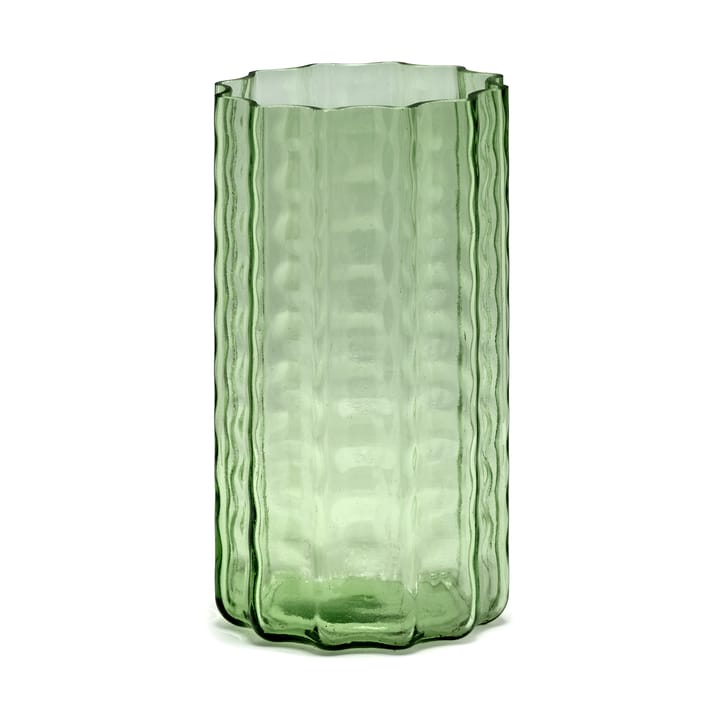 Vaso Waves 01 21 cm - Green-clear - Serax