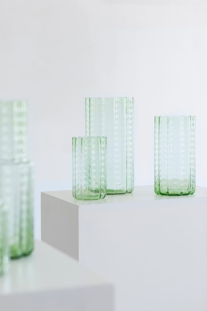 Vaso Waves 01 21 cm - Green-clear - Serax