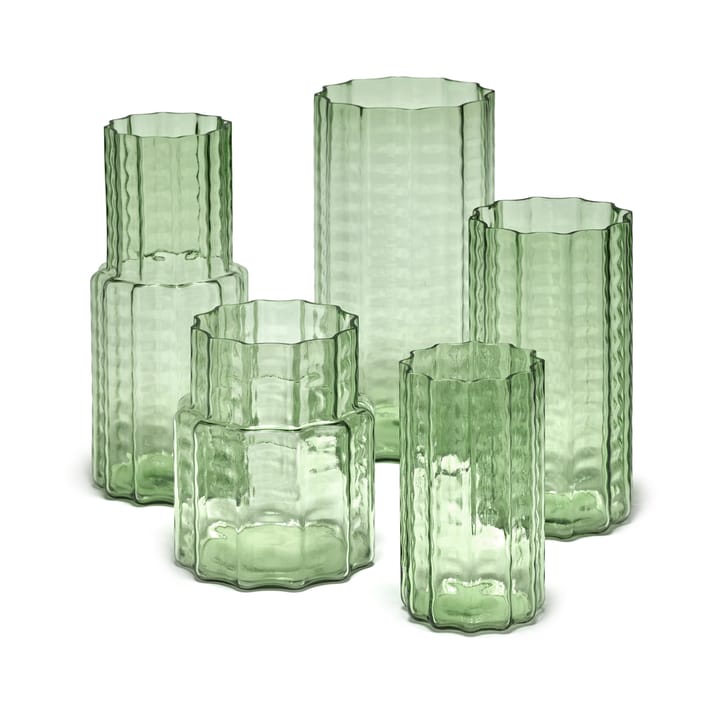 Vaso Waves 05 Ø16x35 cm - Green-clear - Serax