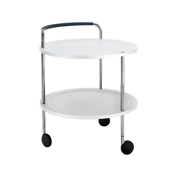 Carrello di servizio Trolley Round basic - bianco, struttura cromata - SMD Design