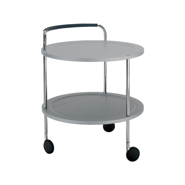 Carrello di servizio Trolley Round basic, grigio chiaro, struttura cromata SMD Design