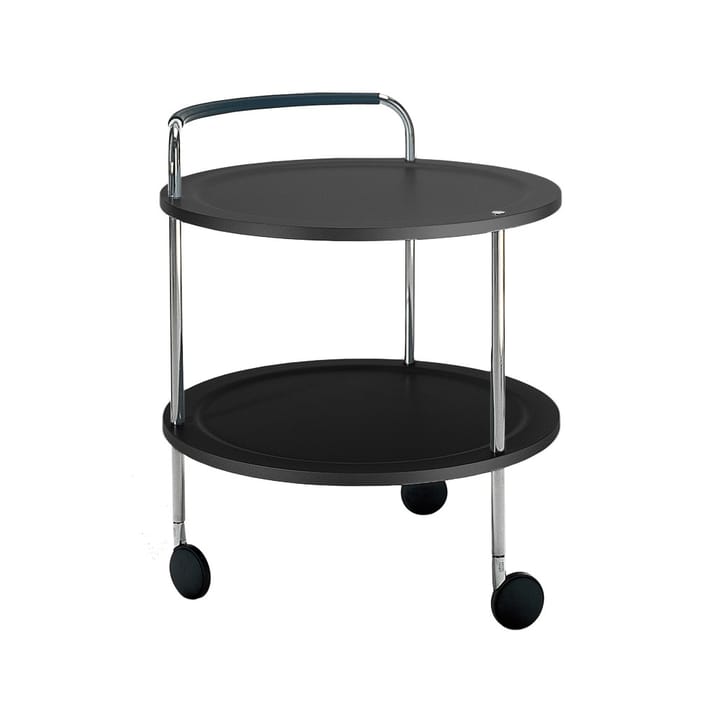 Carrello di servizio Trolley Round basic - grigio scuro, struttura cromata - SMD Design