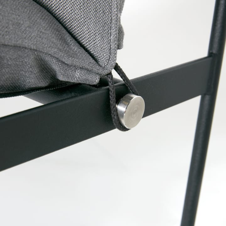 Divano a 2 posti Slow - Tessuto Sunbrella grigio, struttura in acciaio nero - SMD Design