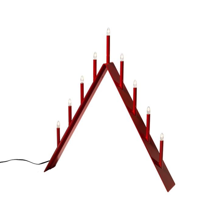 Portacandele dell'Avvento Spica 9 - rosso, LED - SMD Design