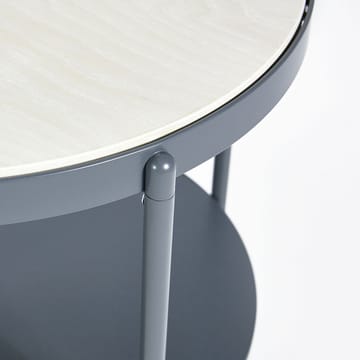 Tavolino Lene - grigio, basso, impiallacciatura in frassino pigmentato bianco - SMD Design