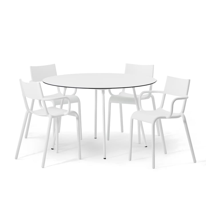 Tavolo da pranzo rotondo Ella, bianco SMD Design