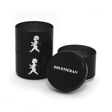 Barattolo portaoggetti Solstickan, tre pezzi, 8,5 cm - Nero - Solstickan Design