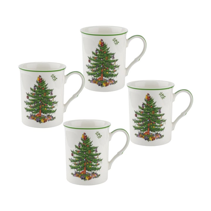 Tazzina Christmas Tree 34 cl confezione da 4 - White-green-red - Spode