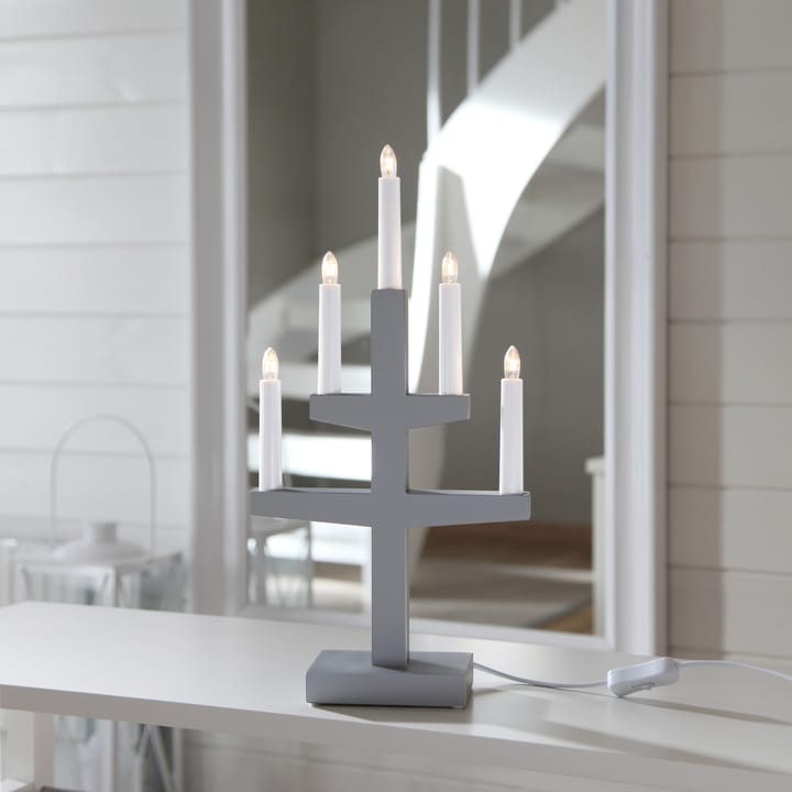 Arco di candele dell'Avvento Trapp 46 cm - Grigio - Star Trading