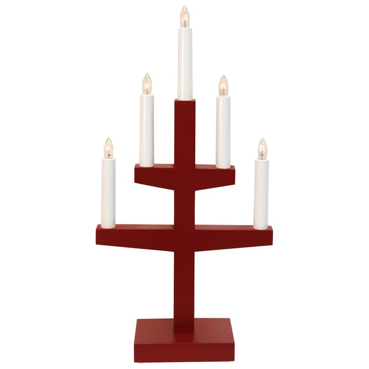 Arco di candele dell'Avvento Trapp 46 cm - Rosso - Star Trading