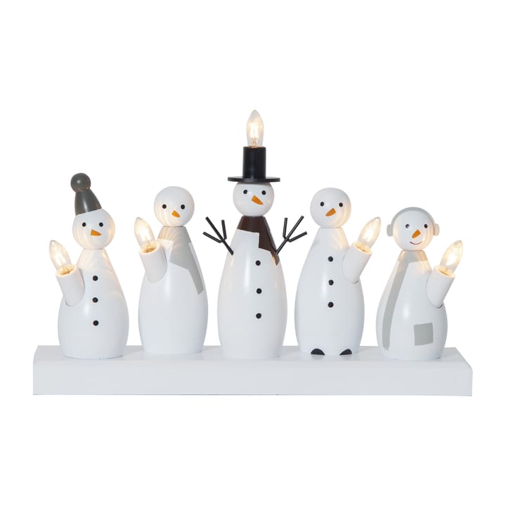 Candela dell'avvento Snowman, Bianco Star Trading